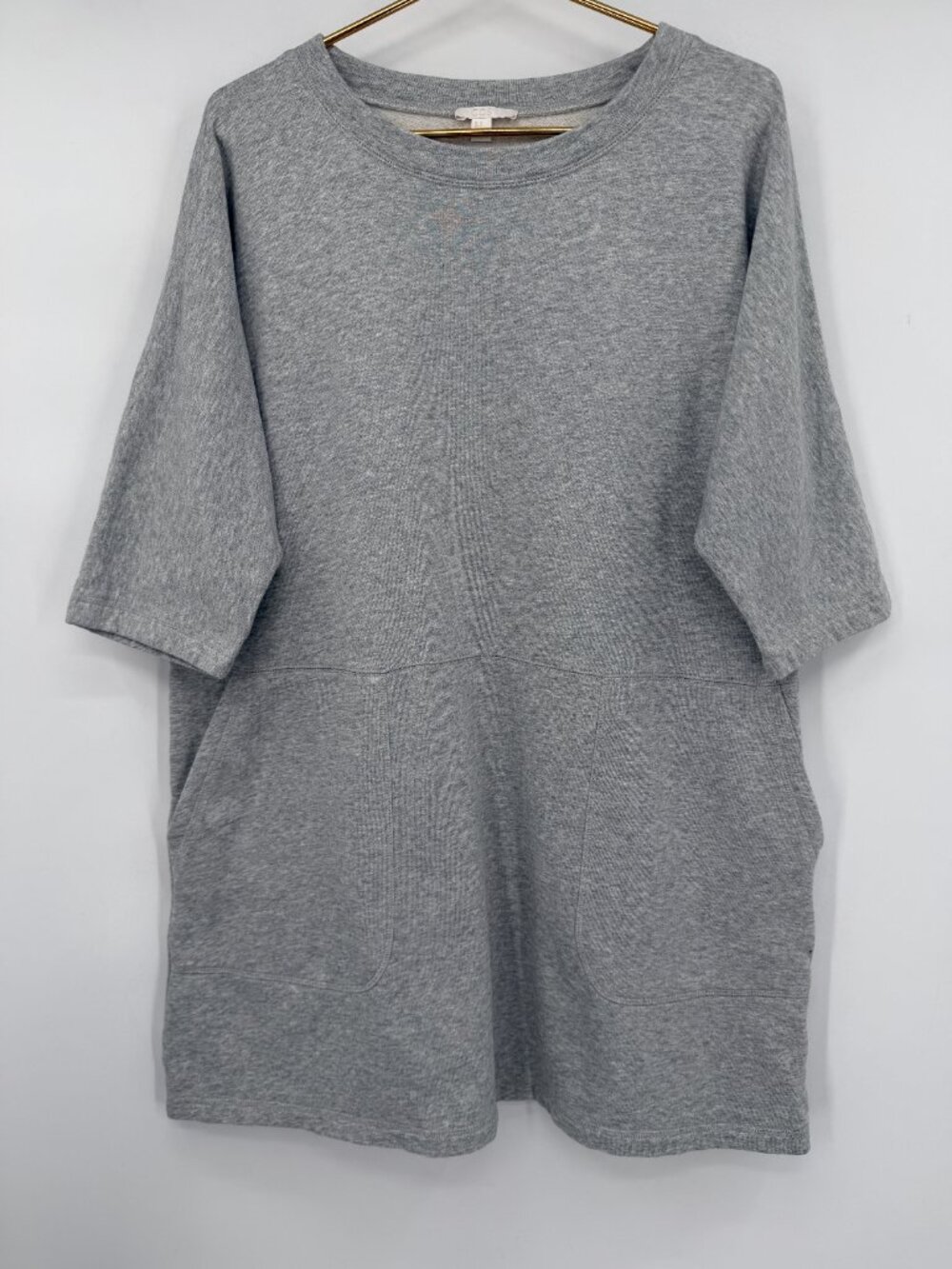 COS Women’s M Gray Cotton Sweatshirt Tunic Dress Oversized Pockets‎
